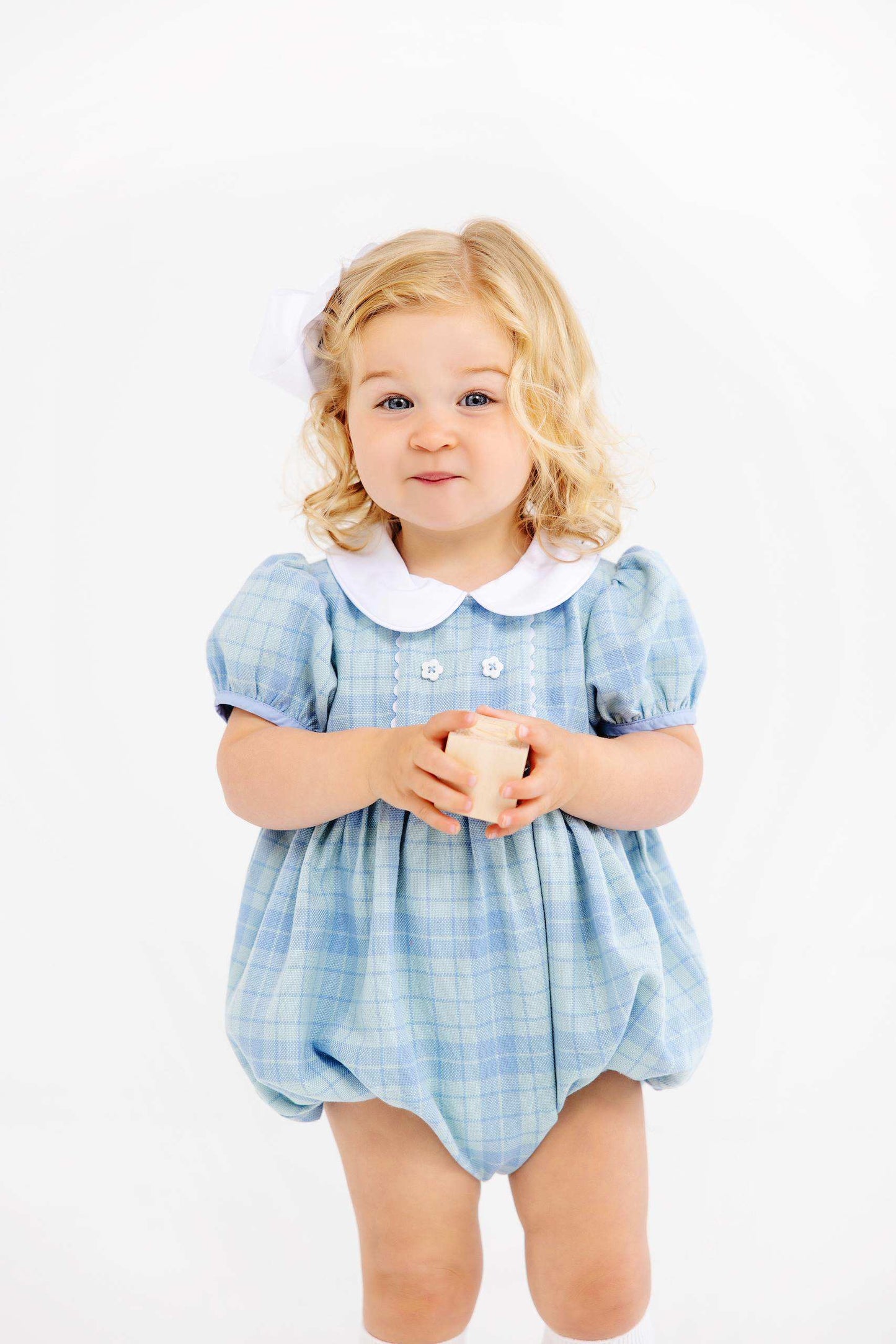 Cindy Lou Bubble- Blue Plaid