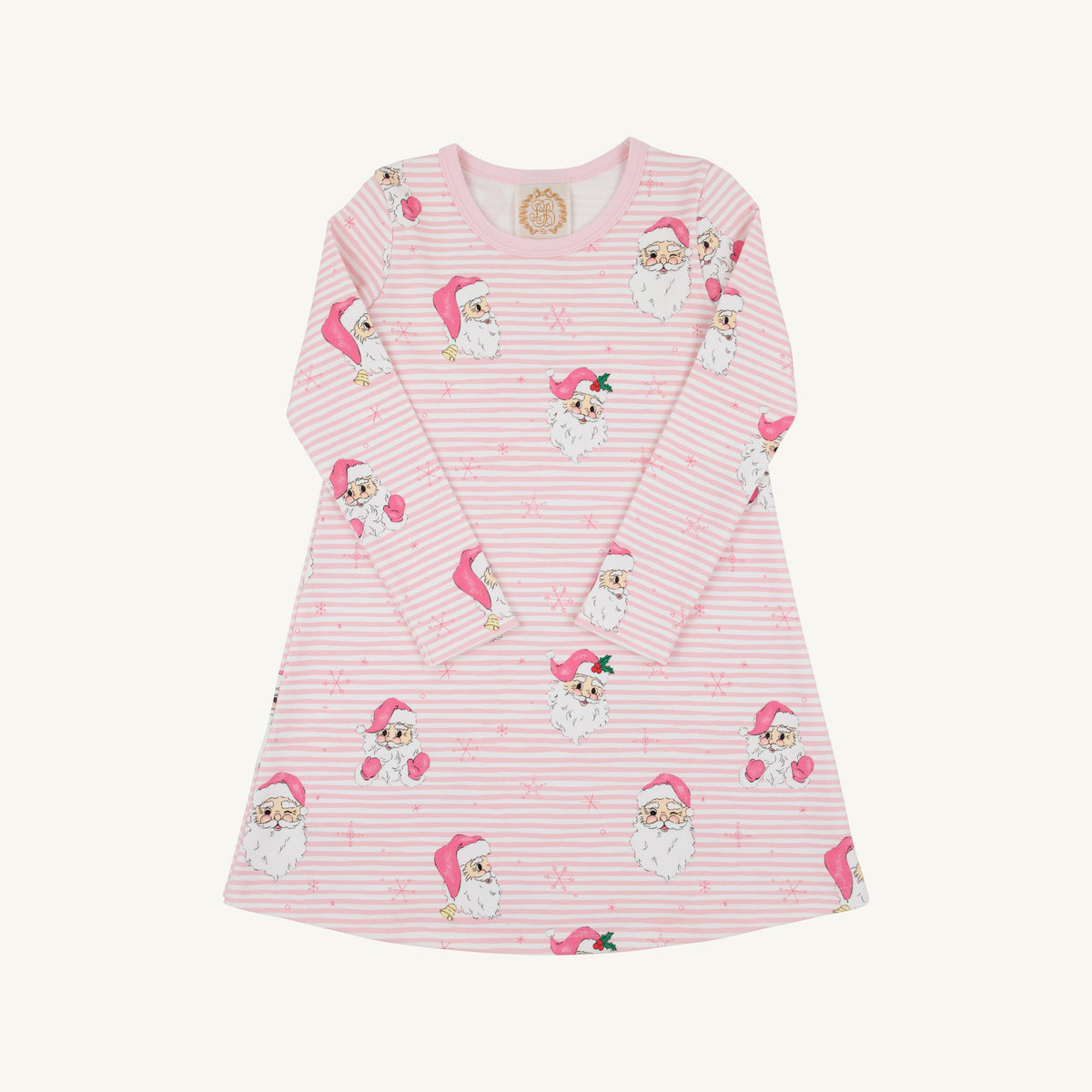 Long Sleeve Polly Play Dress- Dear Santa