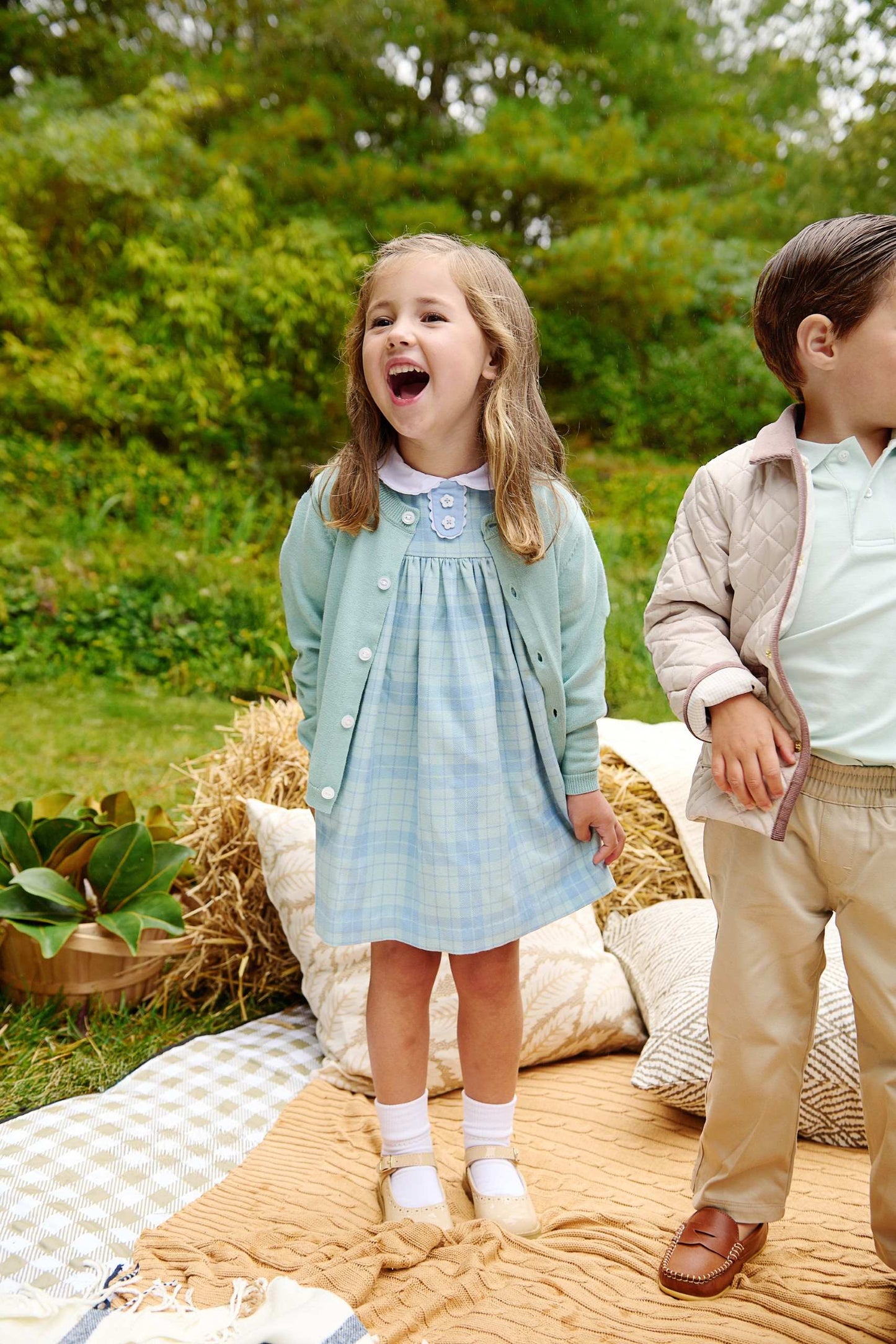 Mary Dal Dress- Blue Plaid