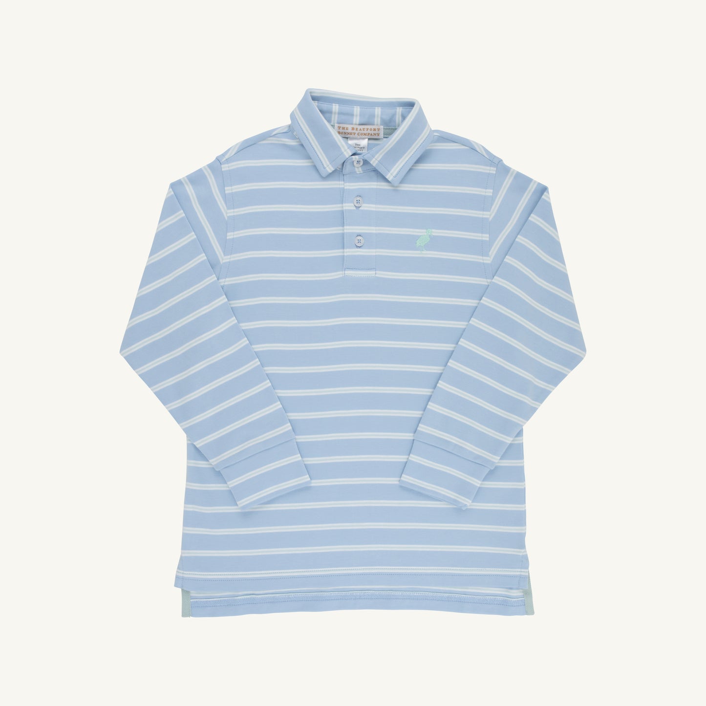 Prim and Proper Polo LS- Sarasota Sky Stripe