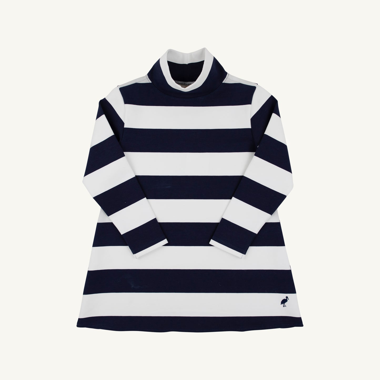 Prepletic Finley Funnel Dress- Navy Stripe