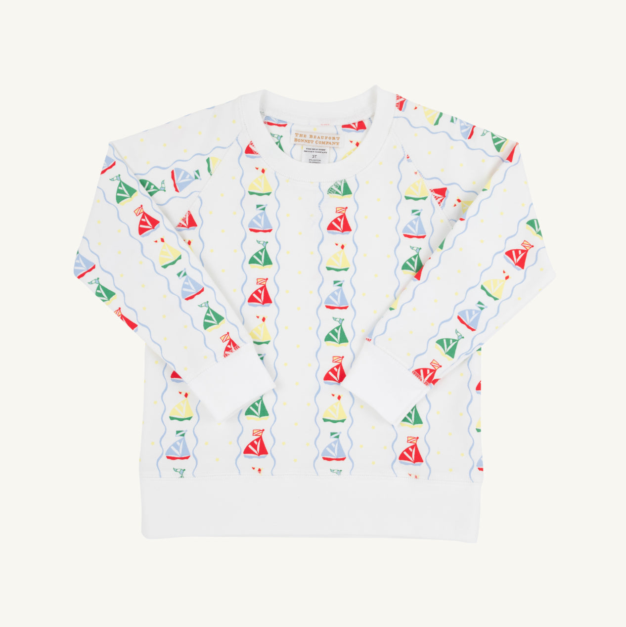 Cassidy Comfy Crewneck - Sailboats