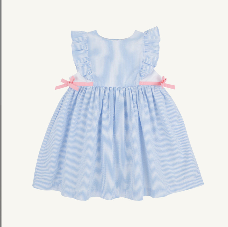 Pammy's Pinafore Dress-Seersucker