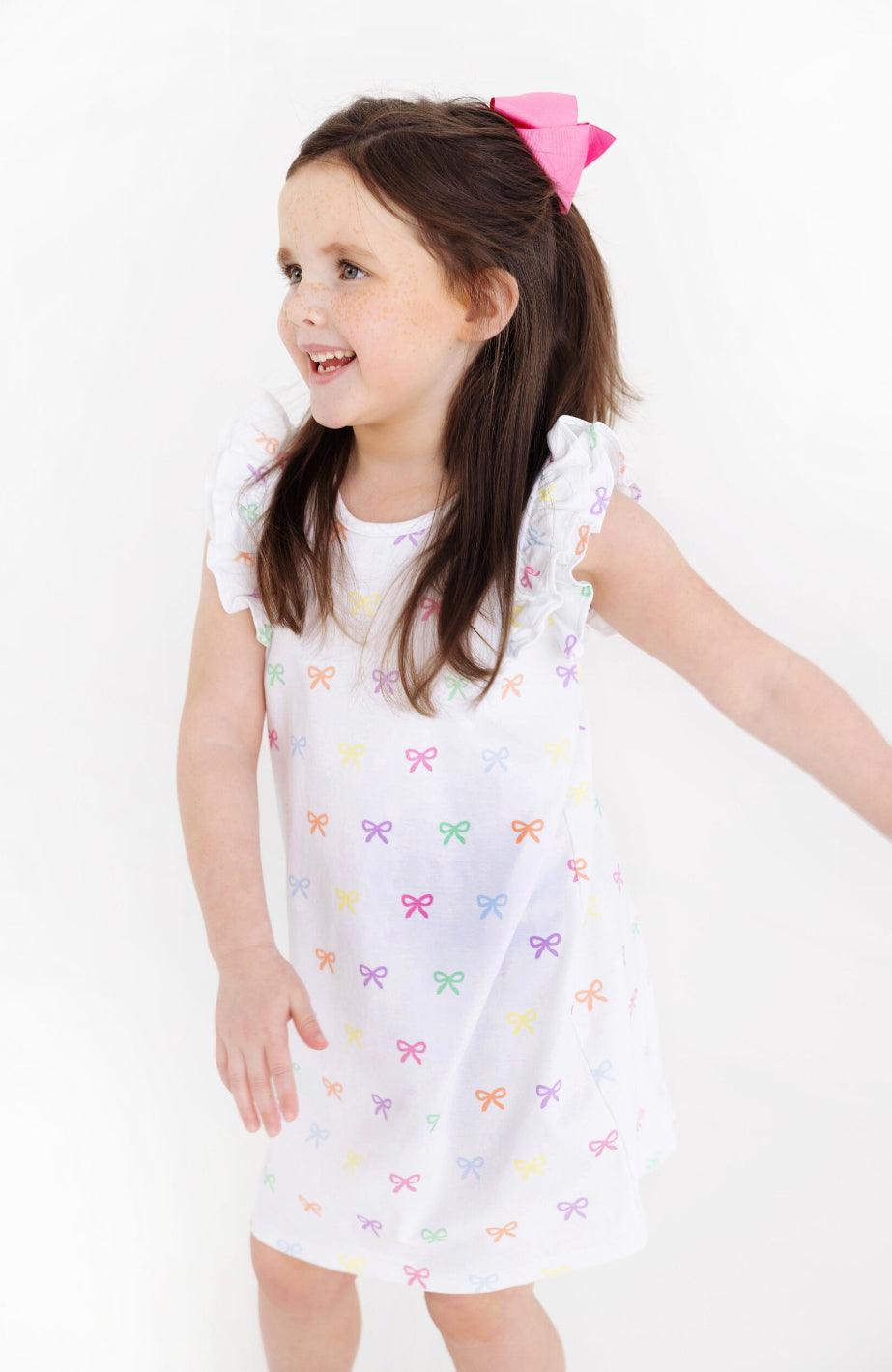 Ruehling Ruffle Dress- Bows