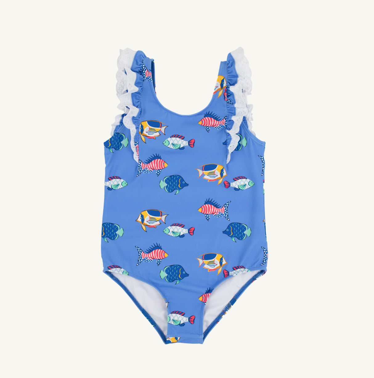 Ruehling Ruffle Bathing Suit- Fish