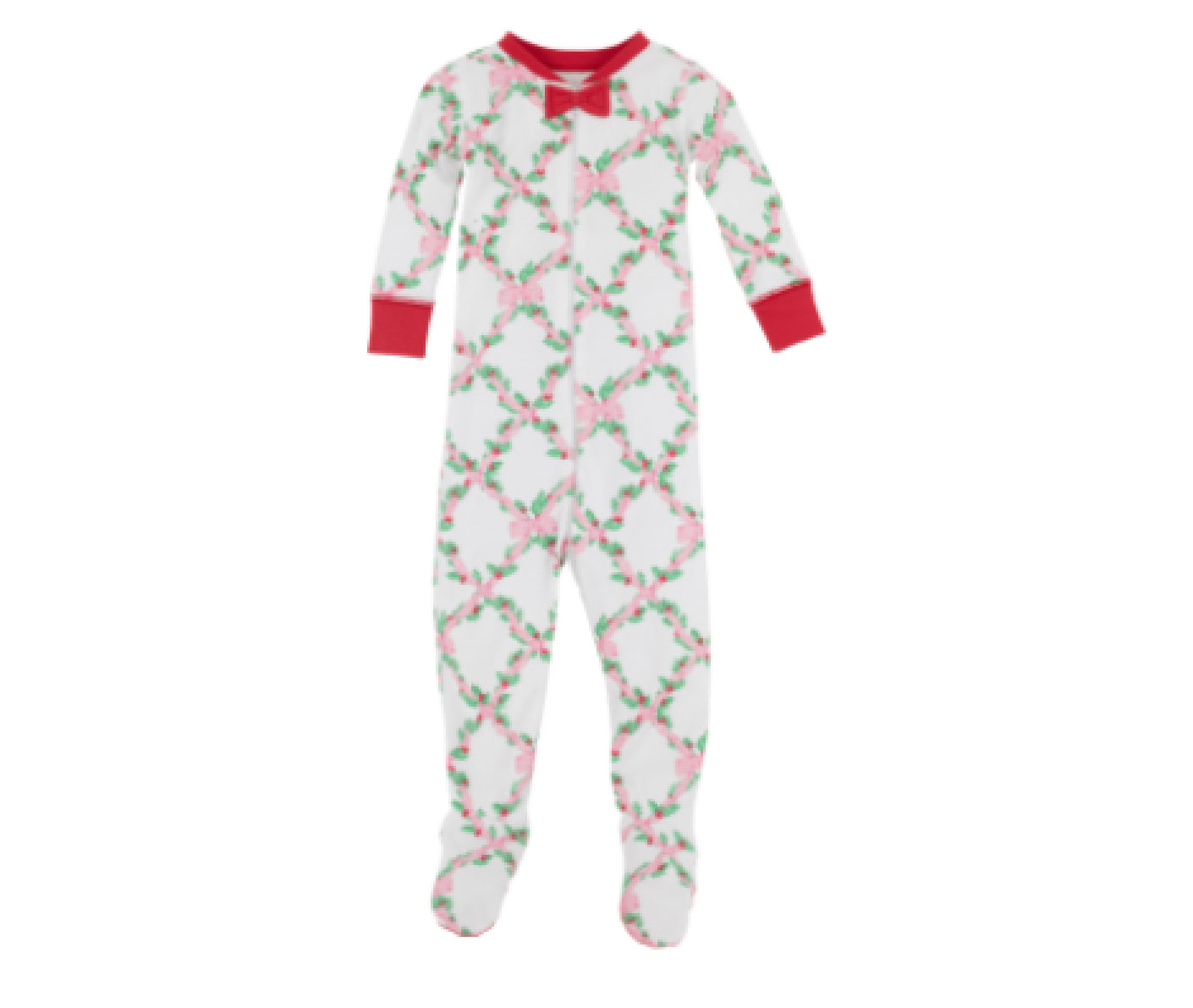 Noelle`s Night Night Footed- Christmas Ribbon
