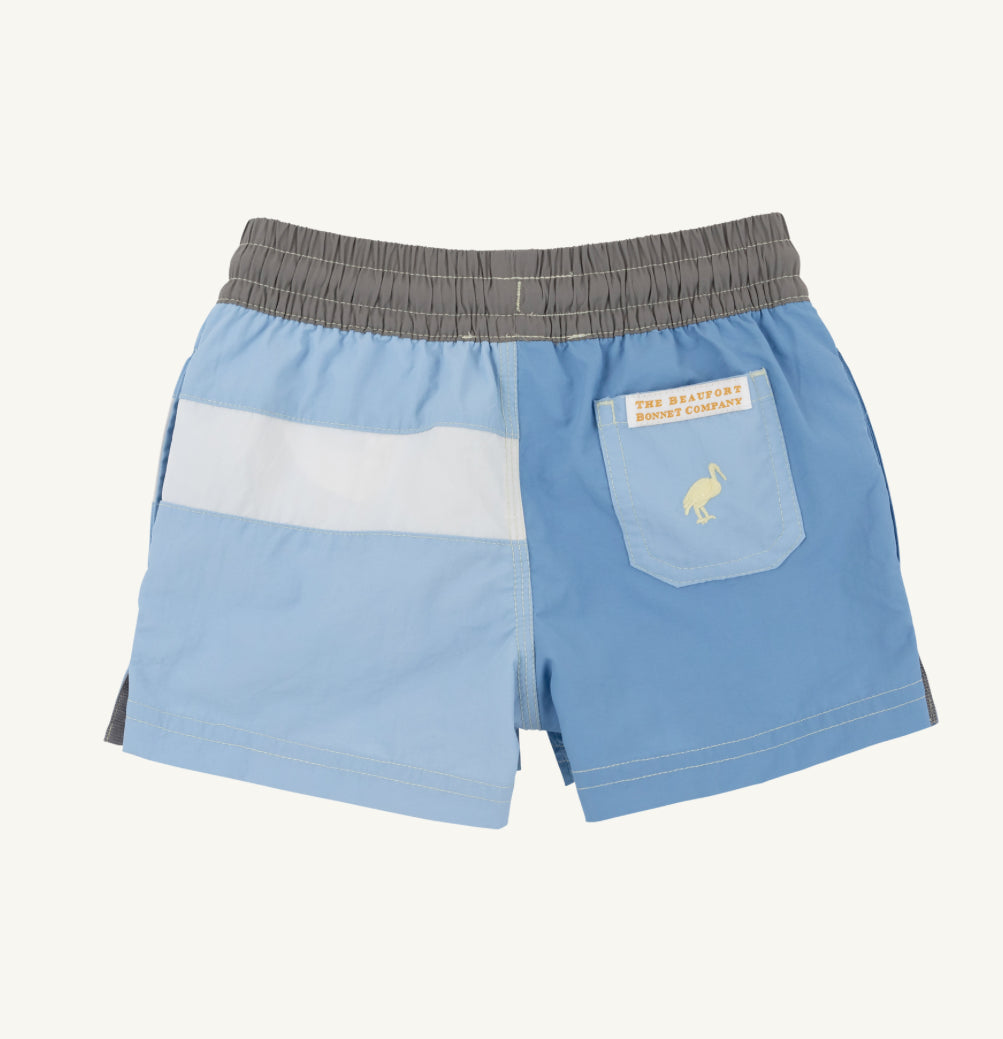 Country Club Colorblock Trunk- Periwinkle