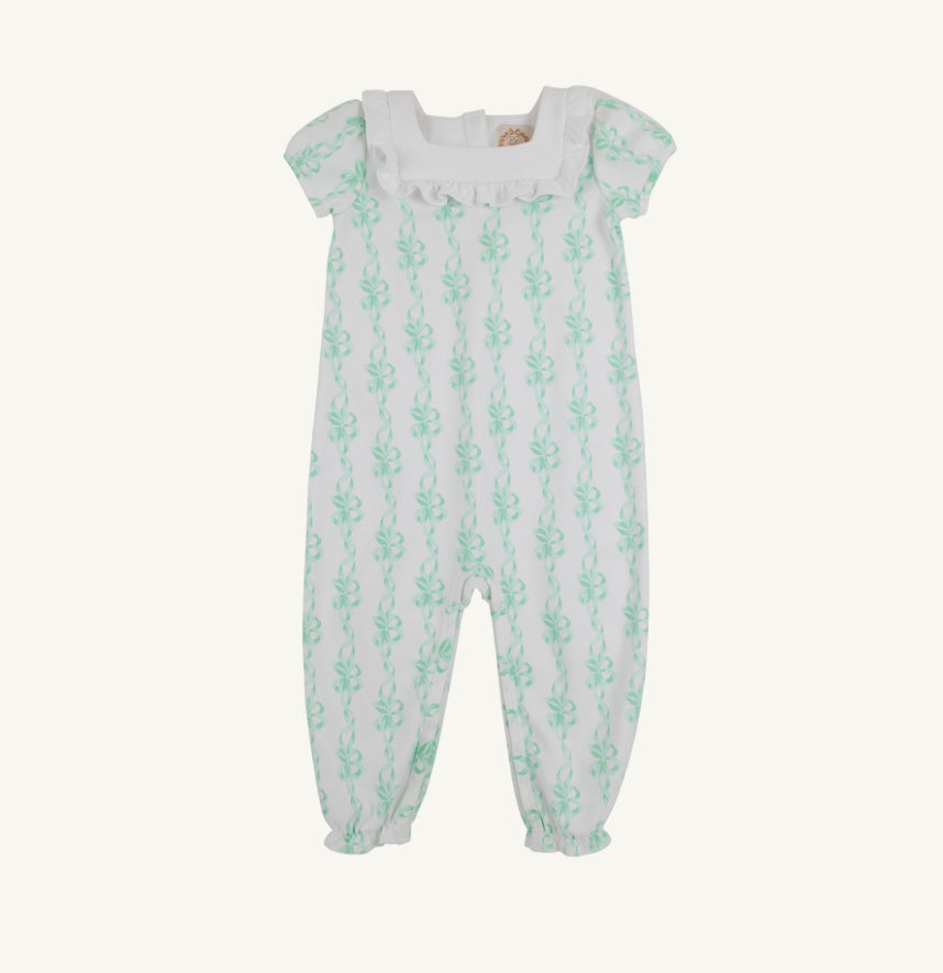 Short Sleeve Darla Day Romper- Bows