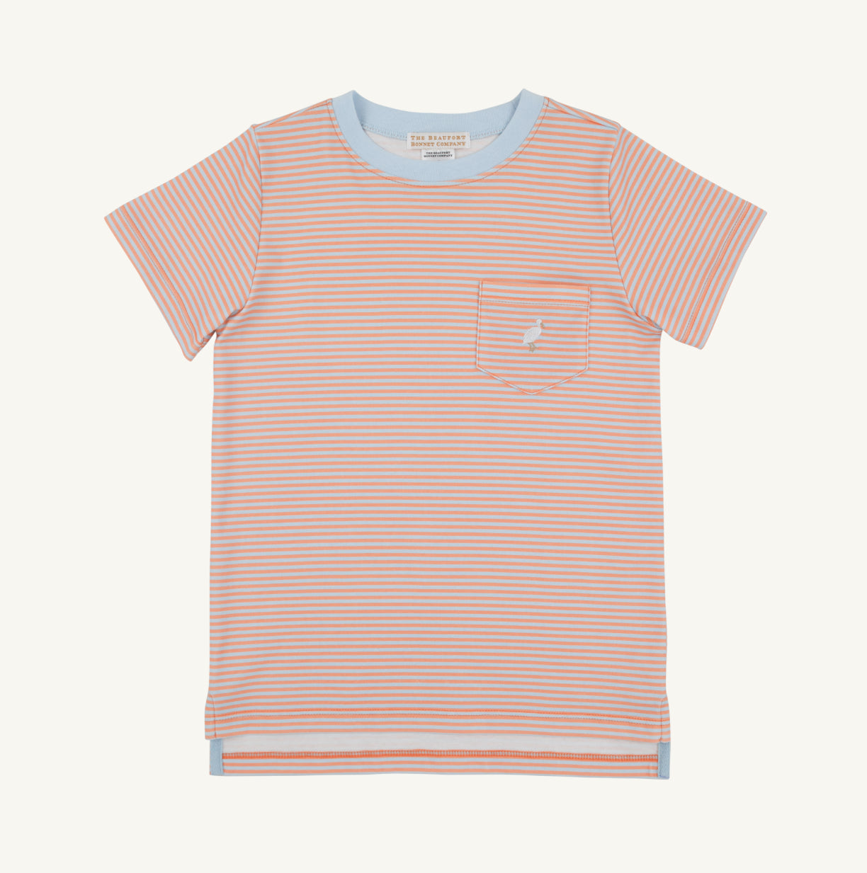 Carter Crewneck- Orange/Blue Stripe