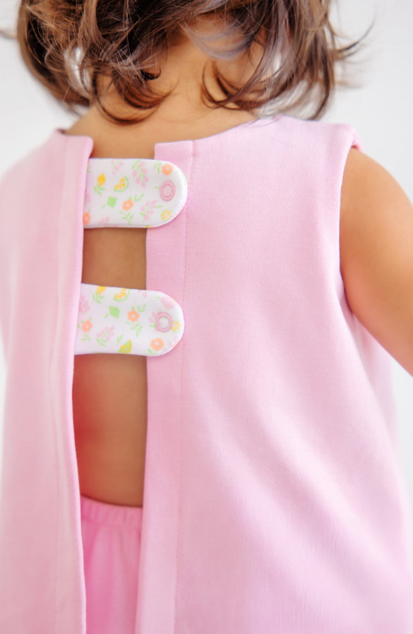 Tilly Snap Set (Bloomers)- Pink Citrus