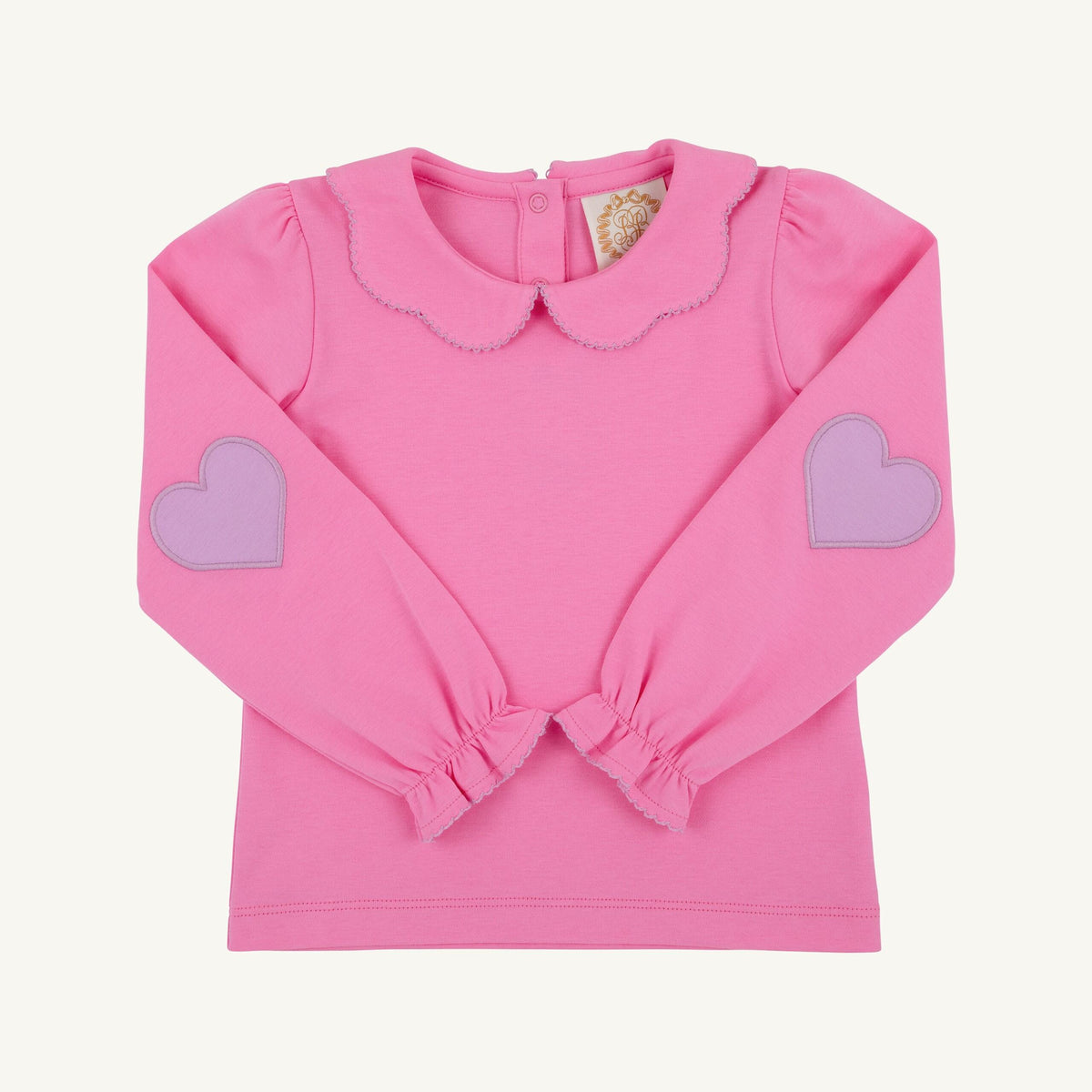 Emma's Elbow Patch Top- Pink/Purple