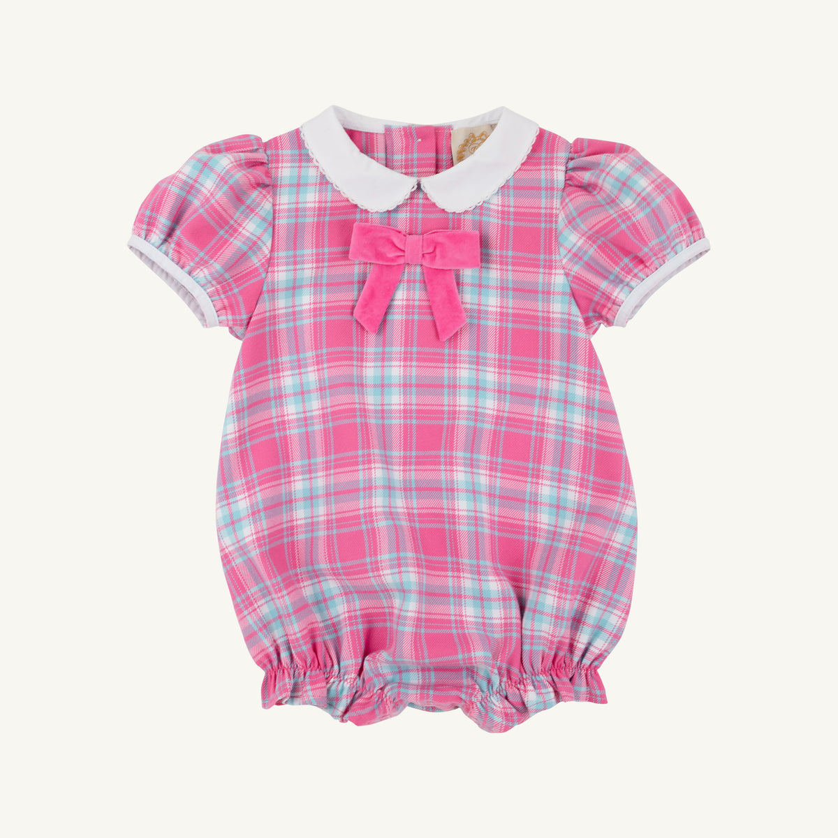 Banks Bow Bubble- Pink Plaid