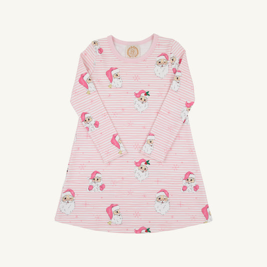Long Sleeve Polly Play Dress- Dear Santa