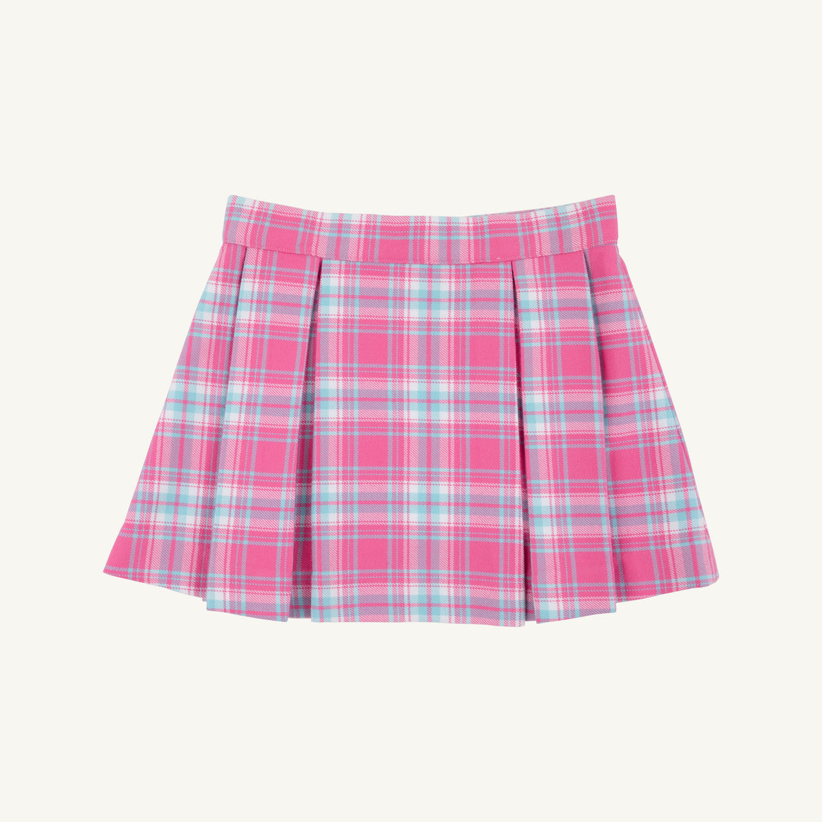 Parson Pleated Skirt- Pink Plaid