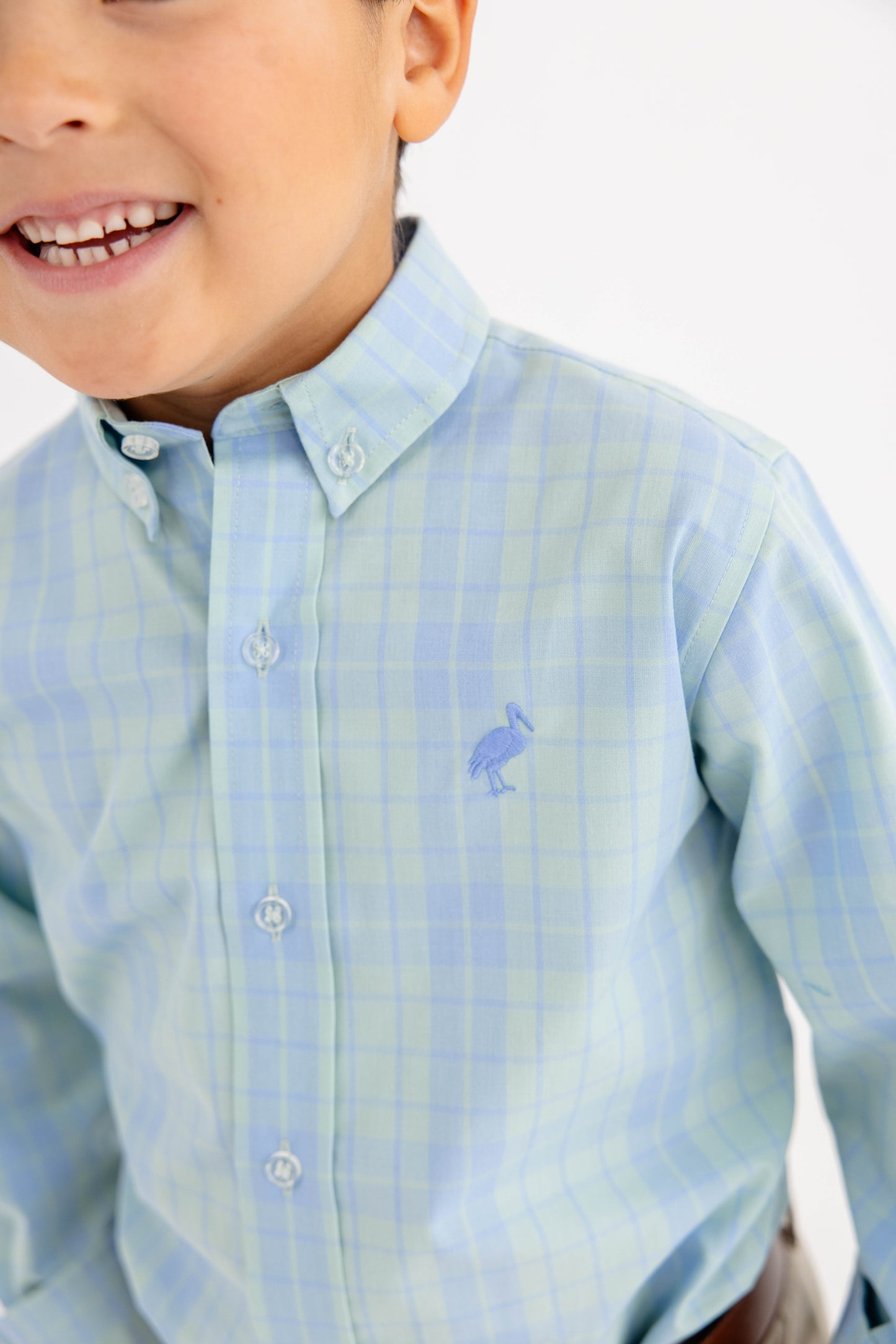 Deans List Dress Shirt- Blue Plaid