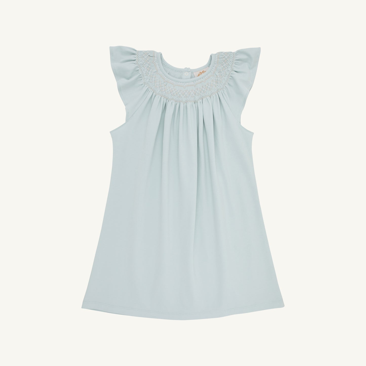 Angel Sleeve Sandy Smocked Dress- Old Greenwich Green