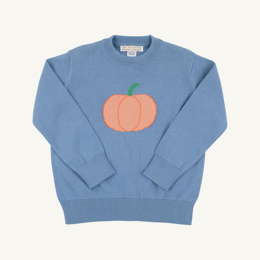 Isaac's Intarsia Sweater- Pumpkin
