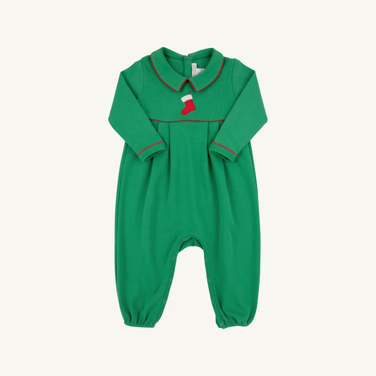 Long Sleeve Bradford Romper- Collar- Stocking