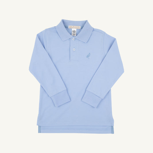 Prim and Proper Polo LS-Blue