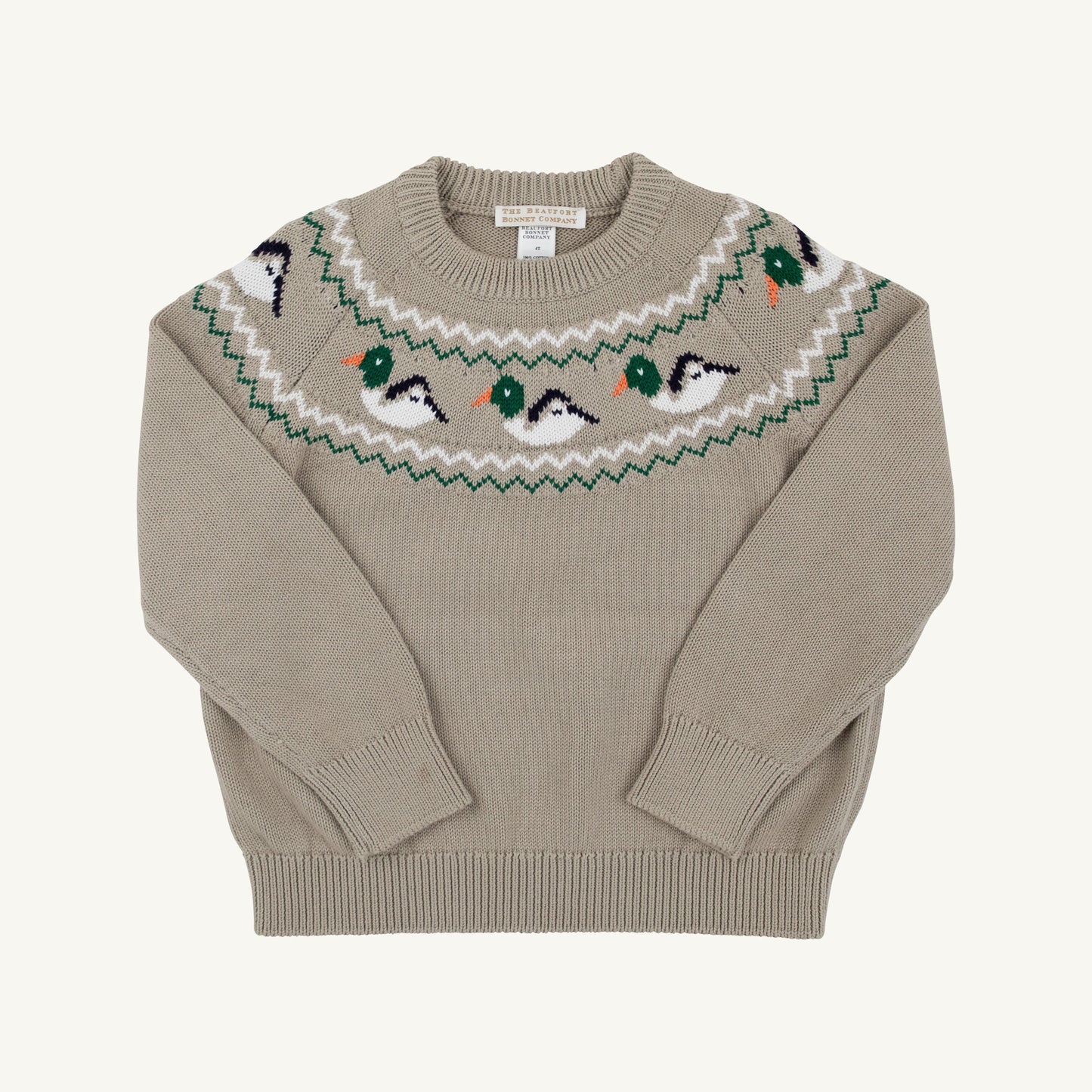 Isaac's Sweater- Khaki Ducks