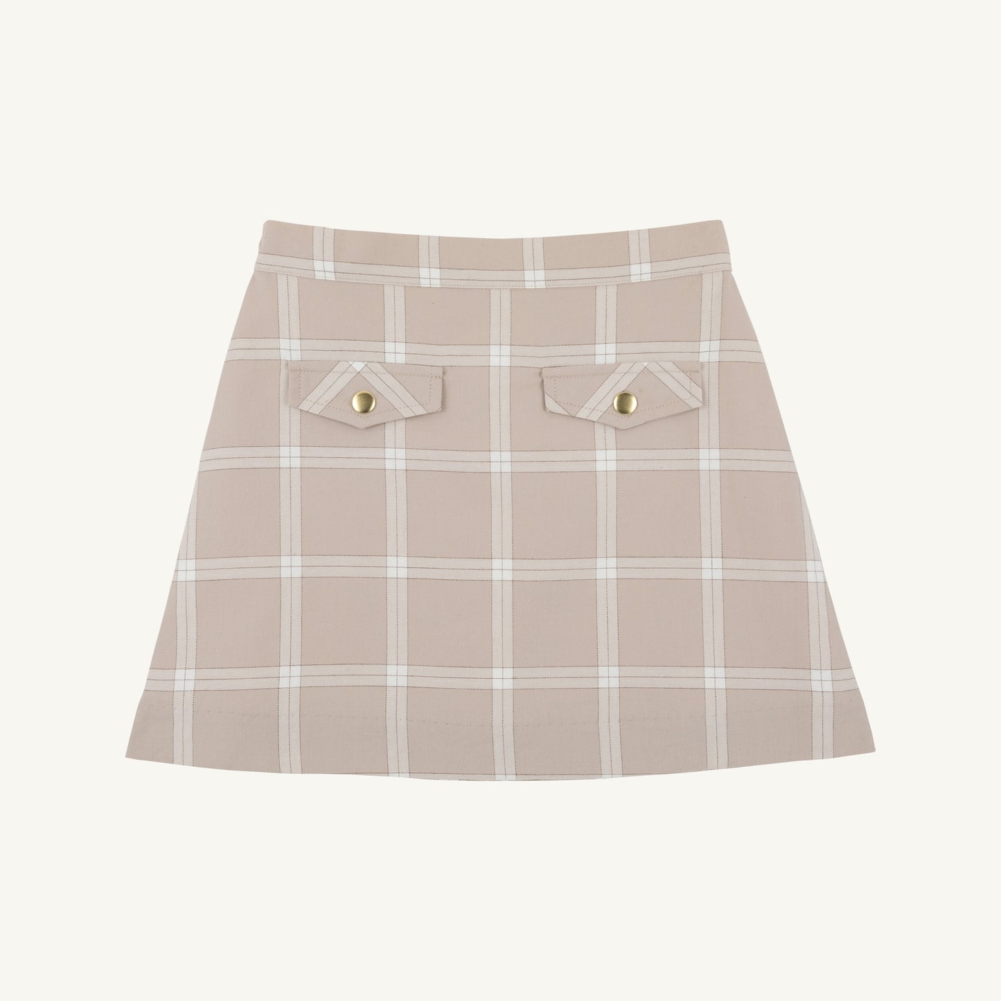 Perrin Pocket Skirt- Flannel Brown Plaid