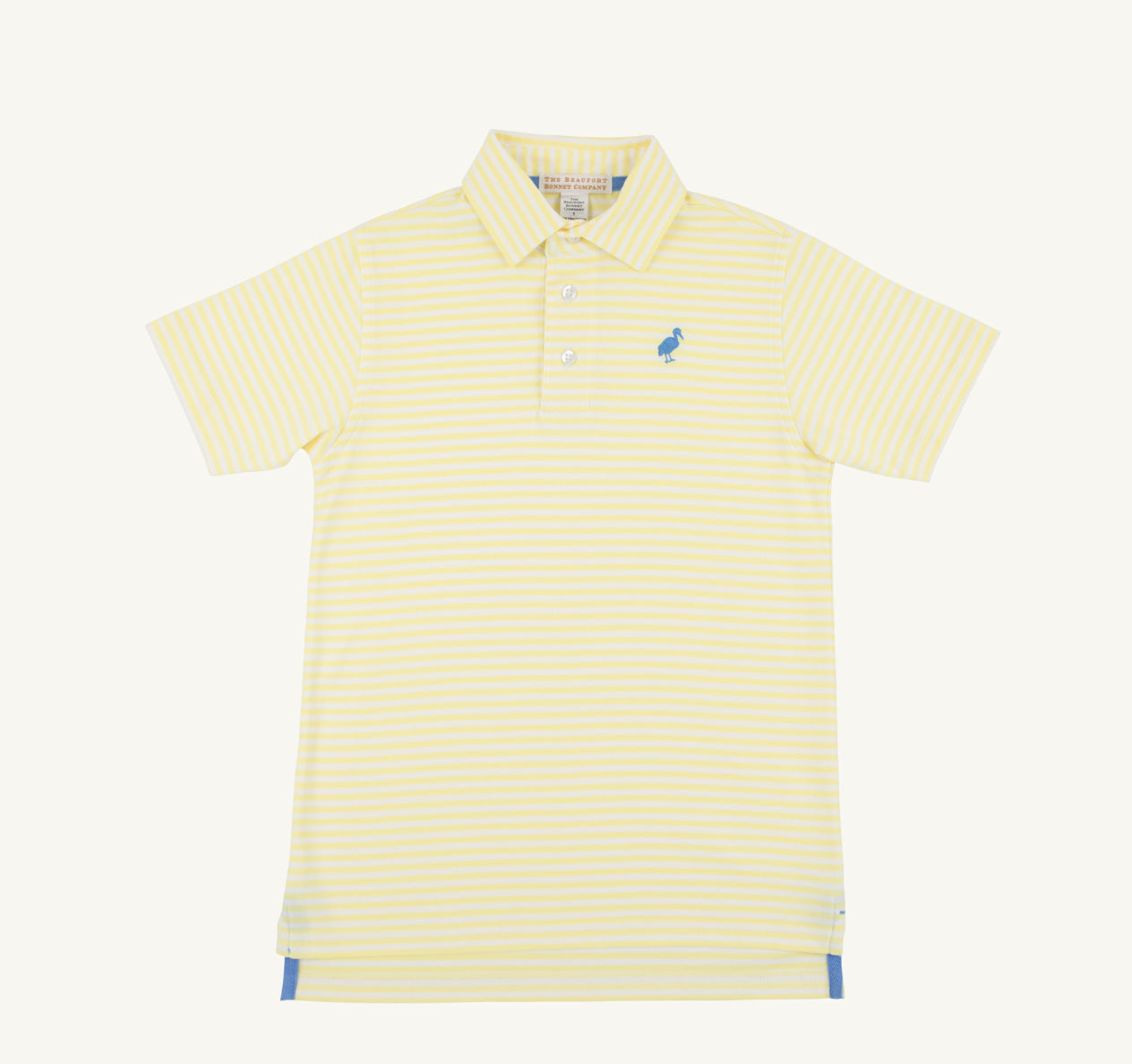 Prim and Proper Polo SS-Yellow Stripe