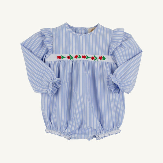 Long Sleeve Ruehling Ruffle Bubble- Periwinkle