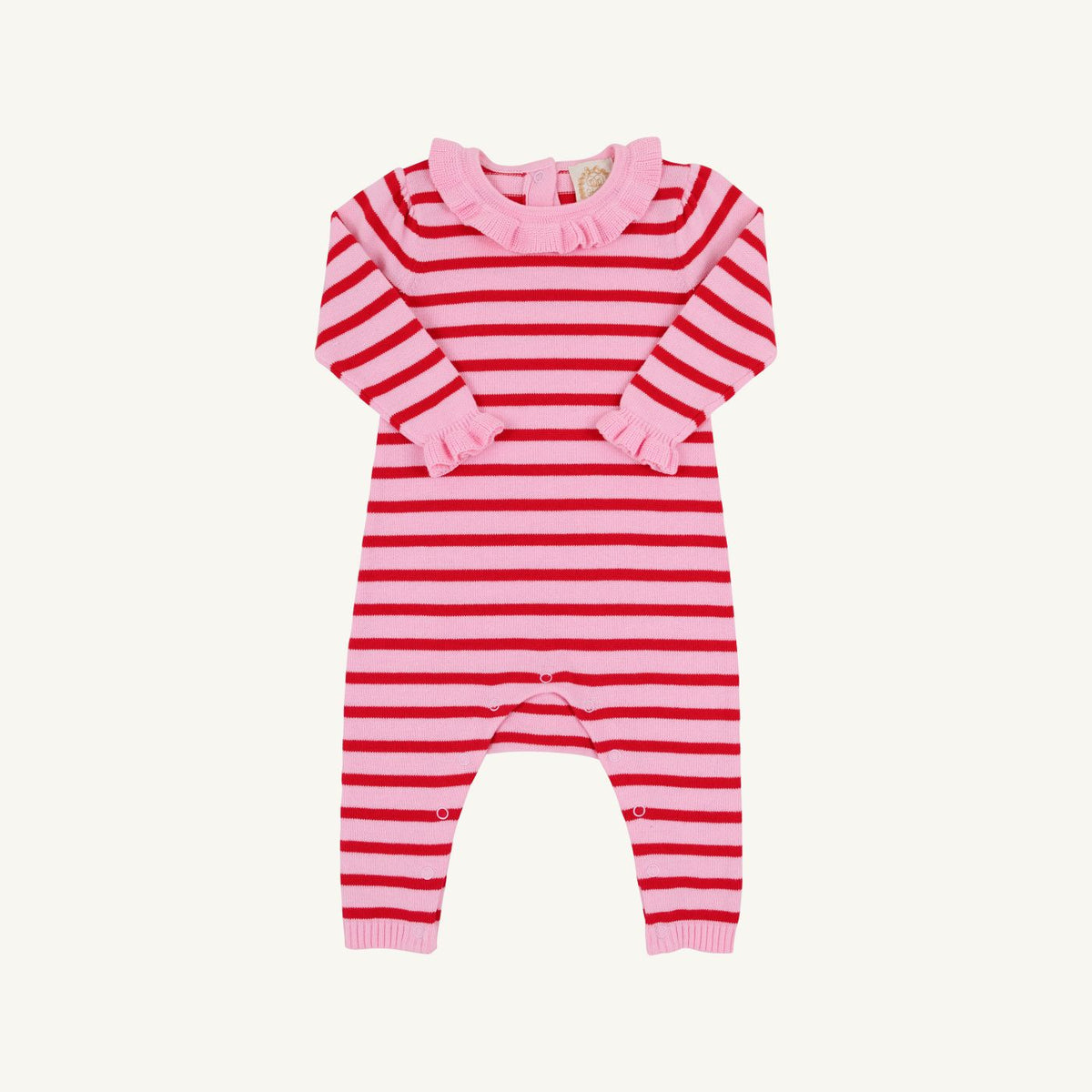 Reece Ruffle Romper- Pink/Red