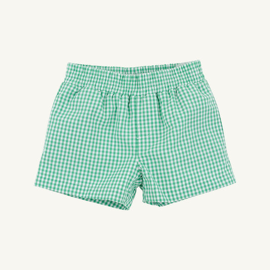 Sheffield Shorts- Green Gingham