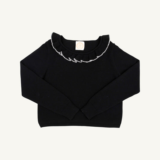 Reece Ruffle Sweater- Black