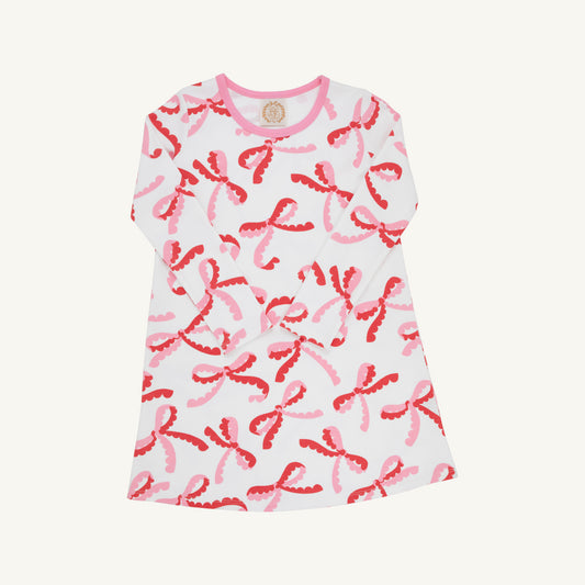 Long Sleeve Polly Play Dress - Bows
