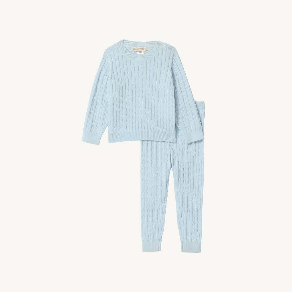 Crawford Cable Knit Set- Blue