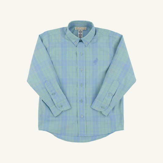 Deans List Dress Shirt- Blue Plaid