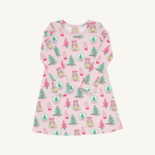 Long Sleeve Polly Play- Pink Christmas
