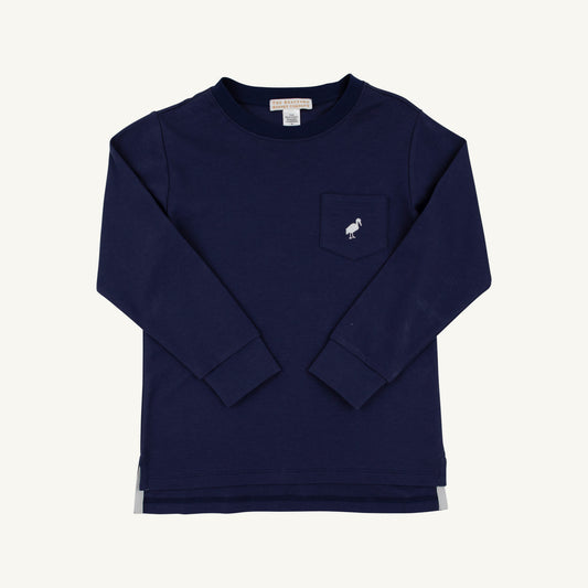 Long Sleeve Carter Crewneck- Navy