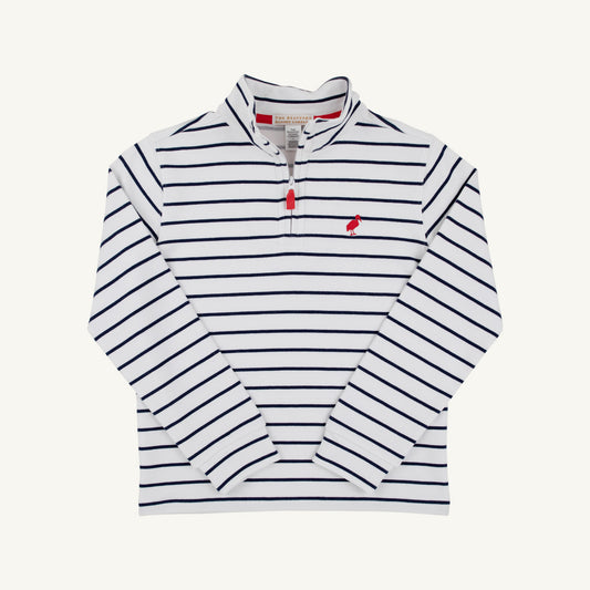 Hayword Half-Zip- Nantucket Navy Stripe