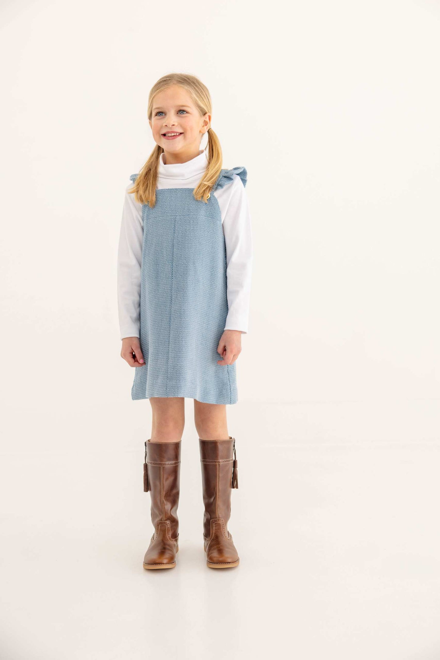 Julia Jumper- Tweed Blue