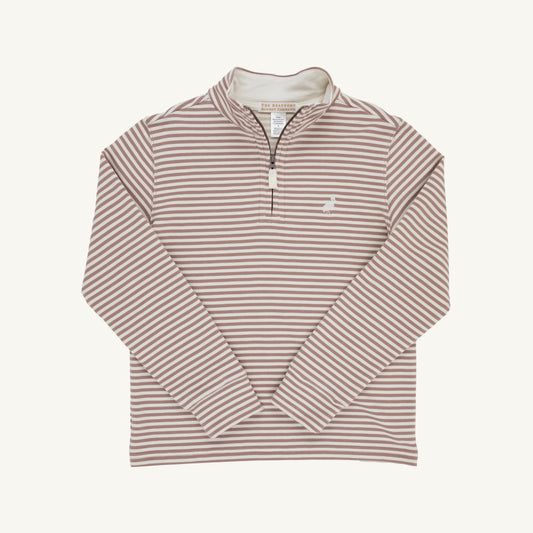 Hayword Half-Zip- Brown Stripe