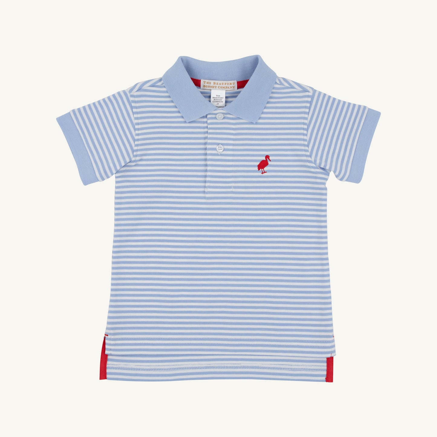 Prim and Proper Polo SS- Beale Street Blue Stripe