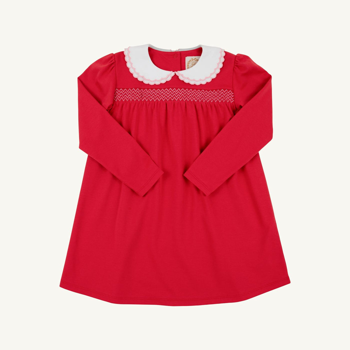 Long Sleeve Holly Day Dress-Red