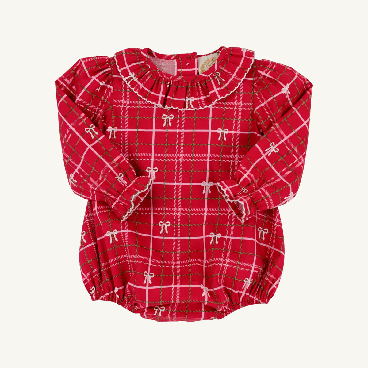 Long Sleeve Ramona Ruffle Bubble- Tartan
