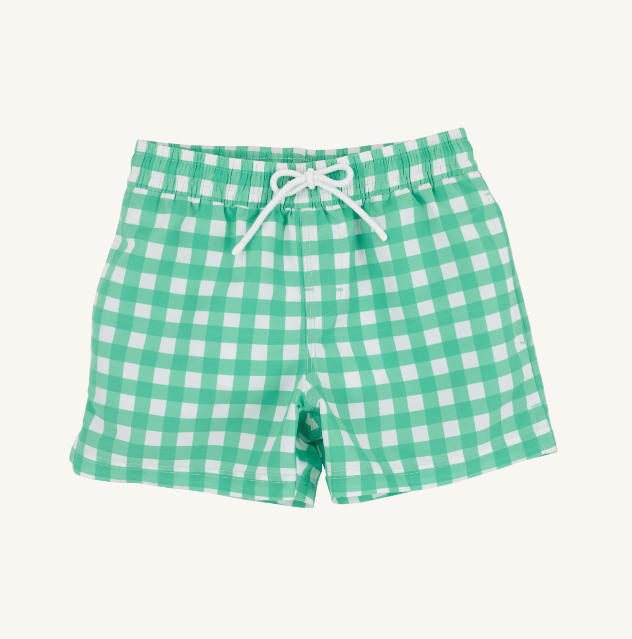 Tortola Swim Trunks- Green Gingham