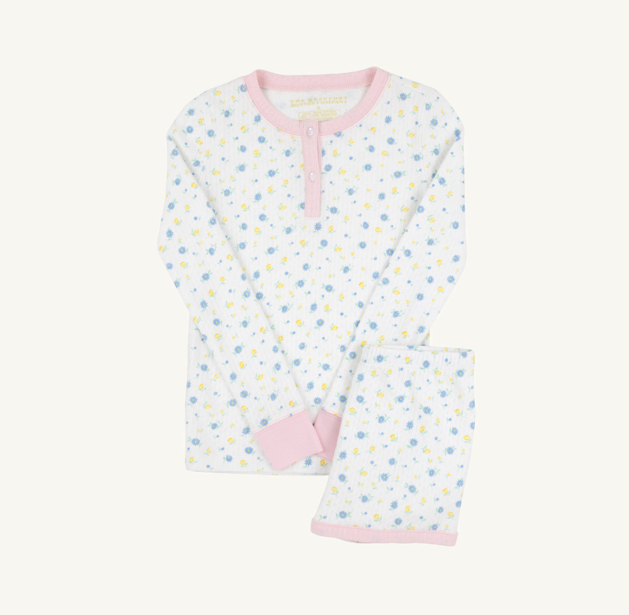 Sara Jane's Long Sleeve Short Set- Daisies