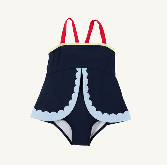 Stratford Scallop Swimsuit- Navy