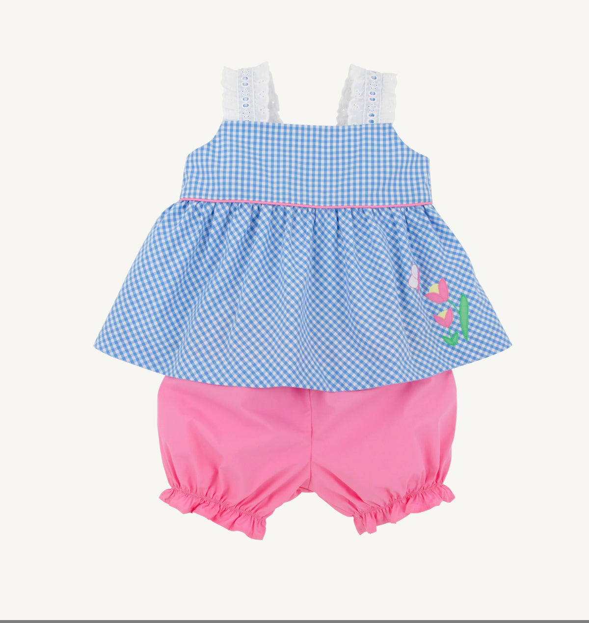 Babs Bloomer Set- Blue Gingham