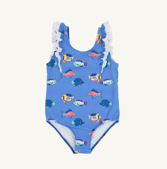 Ruehling Ruffle Bathing Suit- Fish