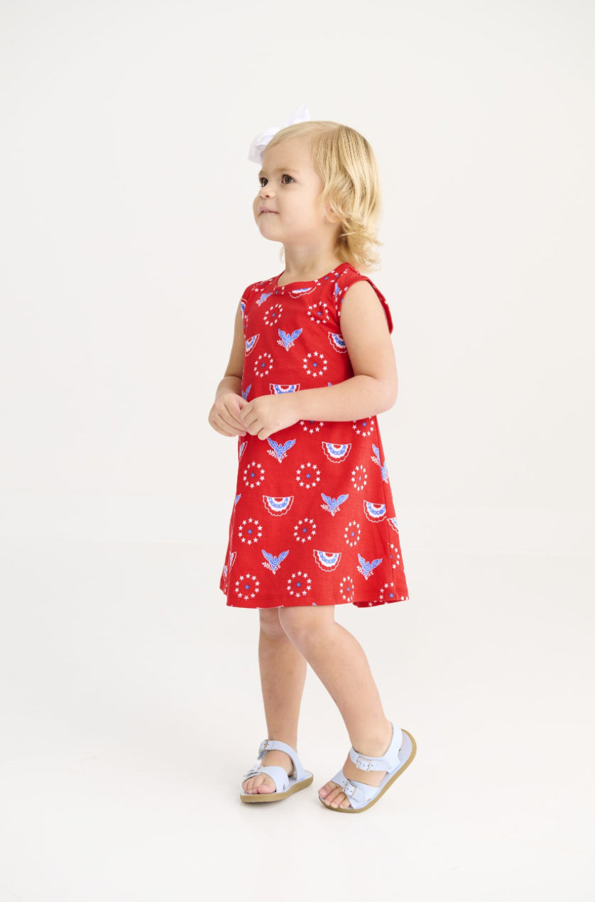 Sleeveless Polly Play Dress- Stars