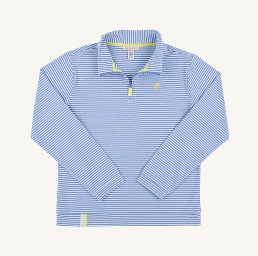 Prepletic Hayword Half Zip- Blue Striped