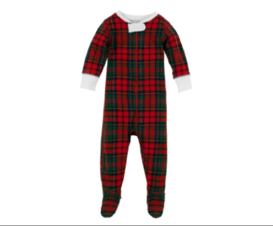 Knox's Night Night Footed- Plaid