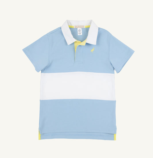 Short Sleeve Rollins Rugby Shirt- Blue